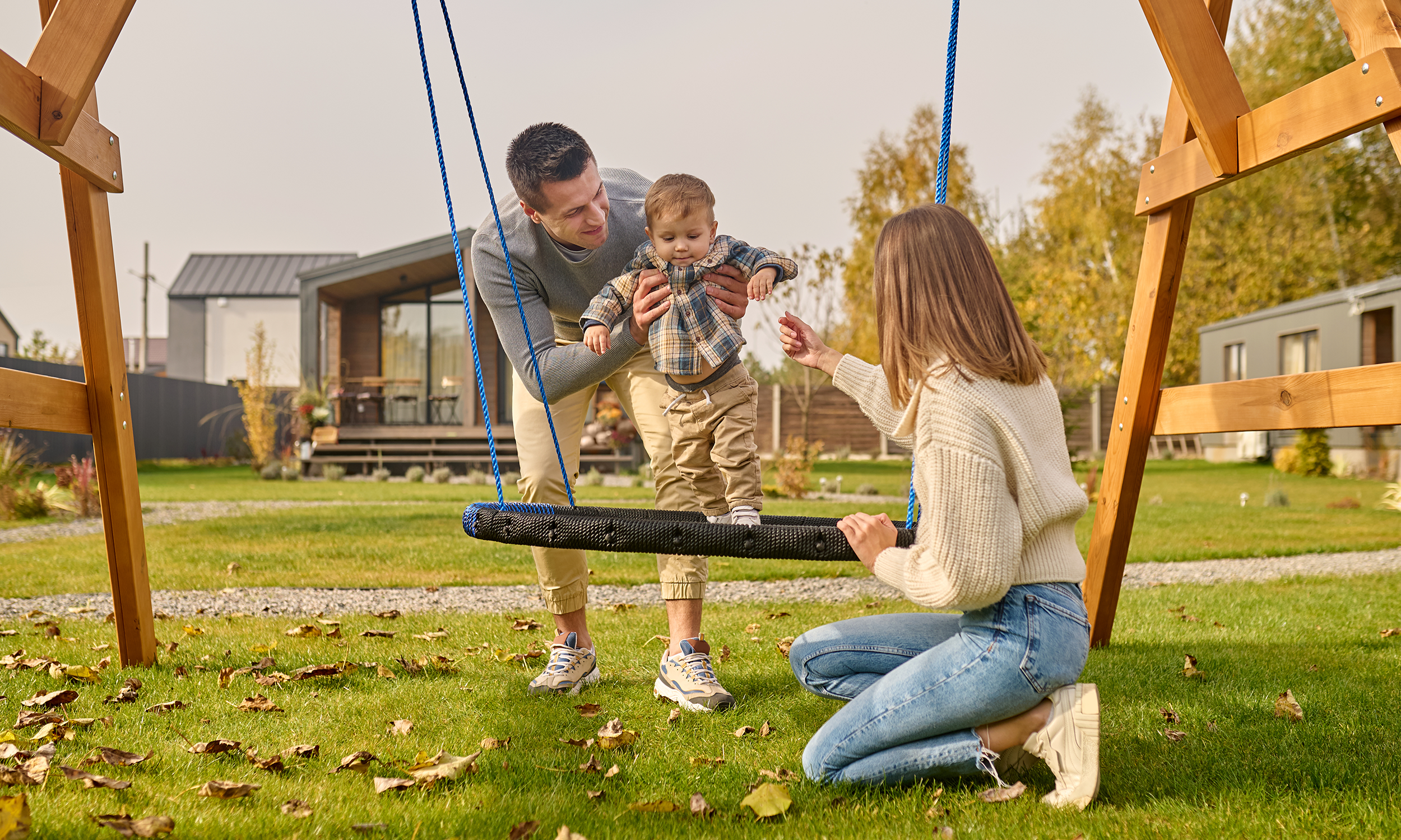 young family in lichtblik